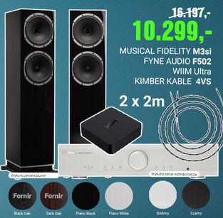 Musical Fidelity M3si + Fyne Audio F502 + Wiim Ultra + Kimber Kable 2x2m 4vs