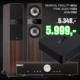 Musical Fidelity M2si + Fyne Audio F303 + Wiim Pro