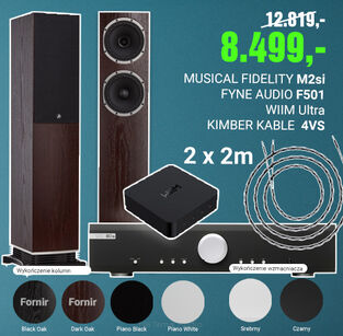 Musical Fidelity M2si + Fyne Audio F501 + Wiim Ultra + Kimber Kable 2x2m 4vs