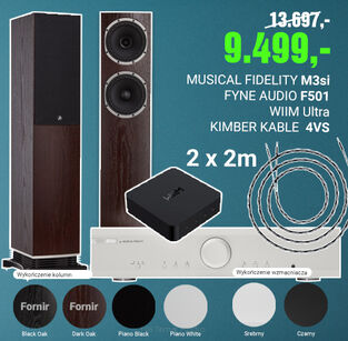 Musical Fidelity M3si + Fyne Audio F501 + Wiim Ultra + Kimber Kable 2x2m 4vs